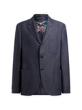 ETRO chevron single-breasted linen jacket
