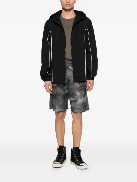 Diesel hooded zip-fastening jacket