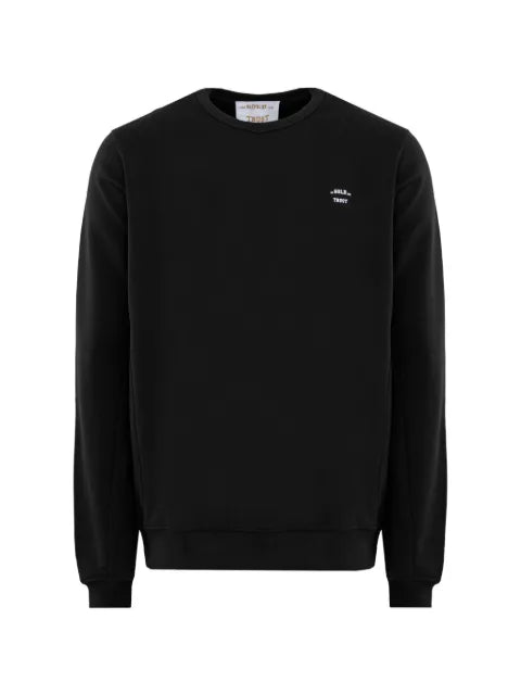 In Gold We Trust logo-patch sweater