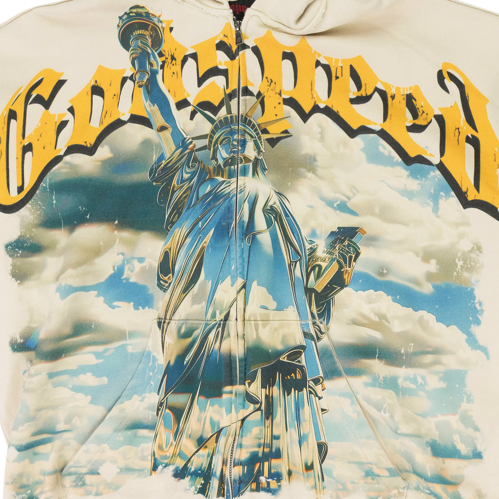 OFF-WHITE CHROME LIBERTY ZIP V2 SWEATSHIRT