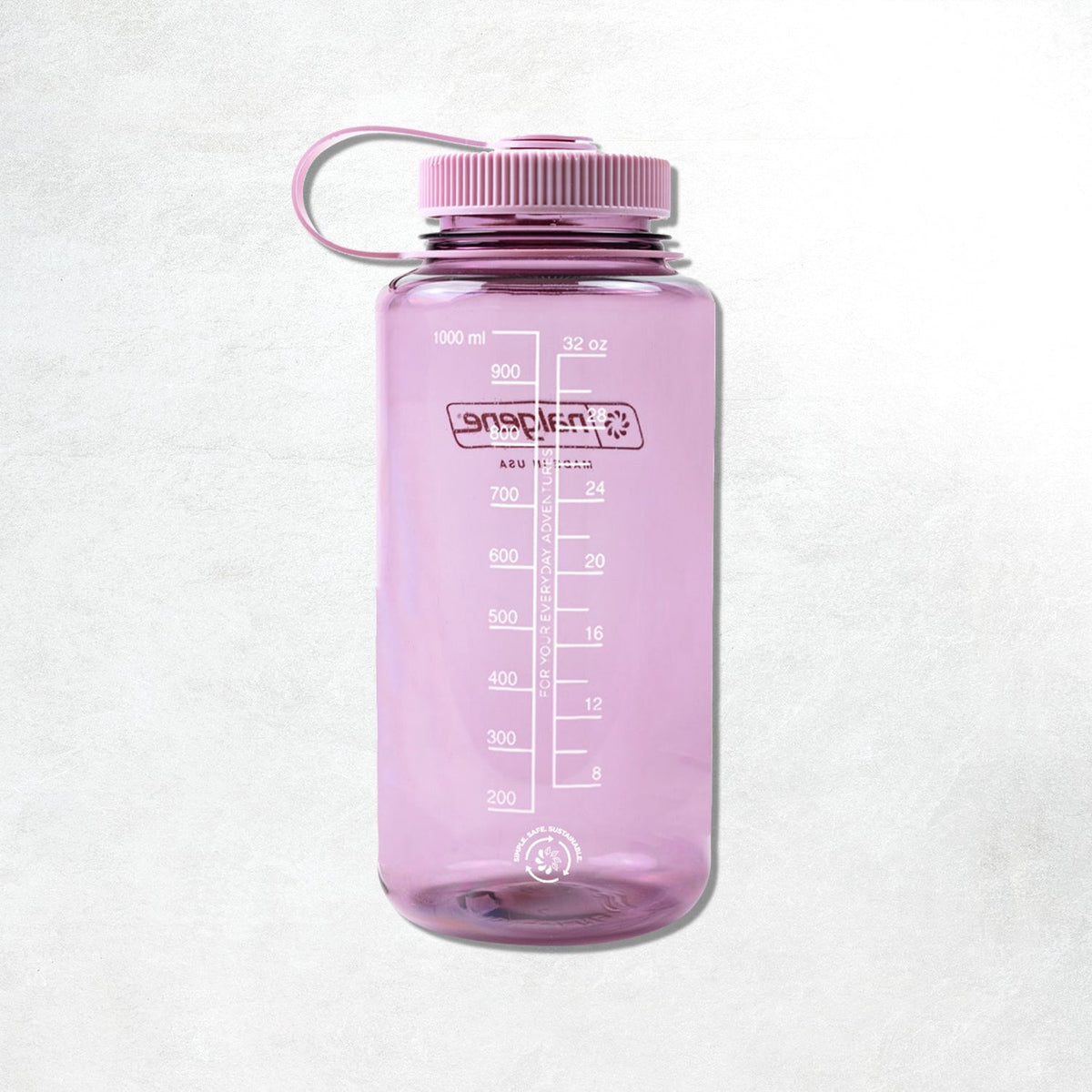 Nalgene 1L Wide Mouth Tritan Sustain Water Bottle: Cherry Blossom