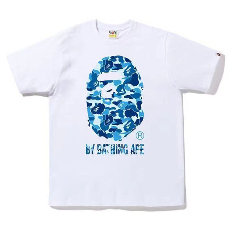 Bape Ape Head Shark Multi‑Print Oversized Tee Streetwear Unisex