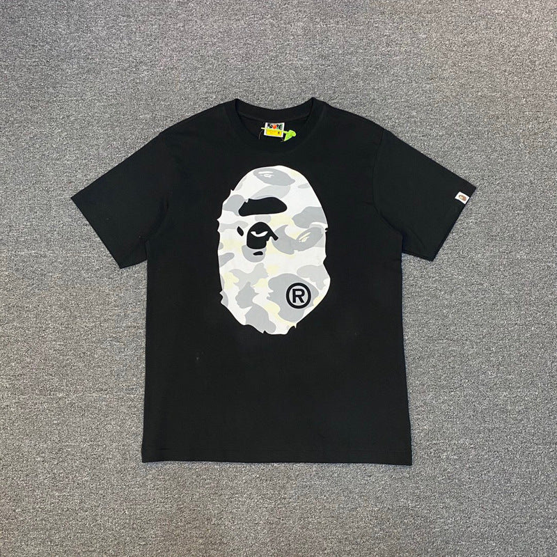 Bape Ape Head Shark Multi‑Print Oversized Tee Streetwear Unisex