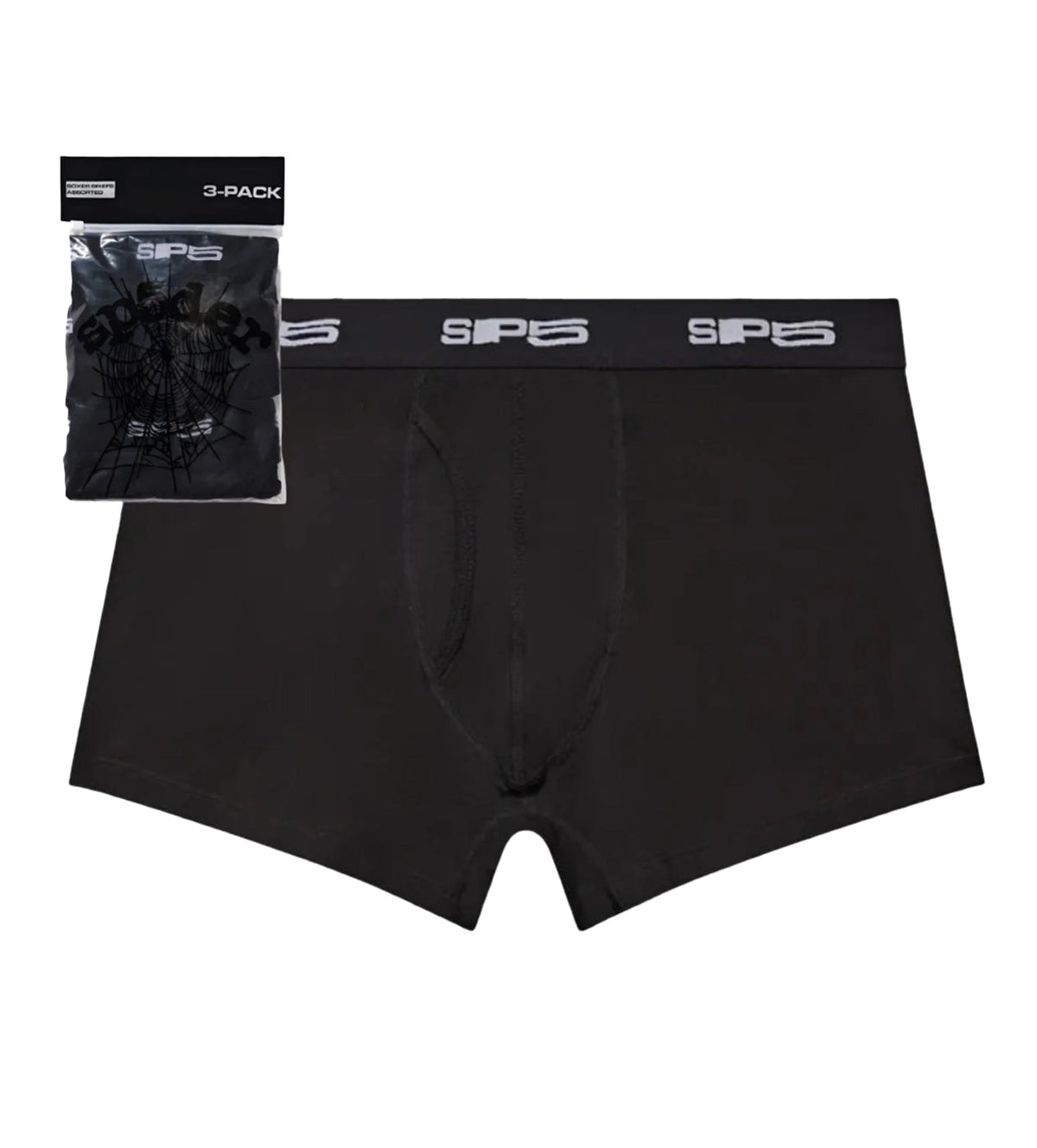 Sp5der Boxer Briefs 3 Pack Black