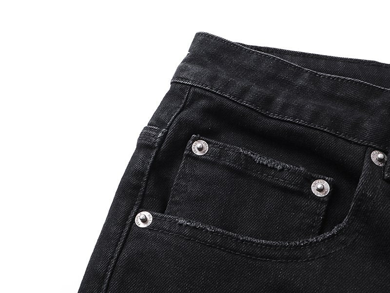Purple Brand Rhinestone Splatter Black Jeans