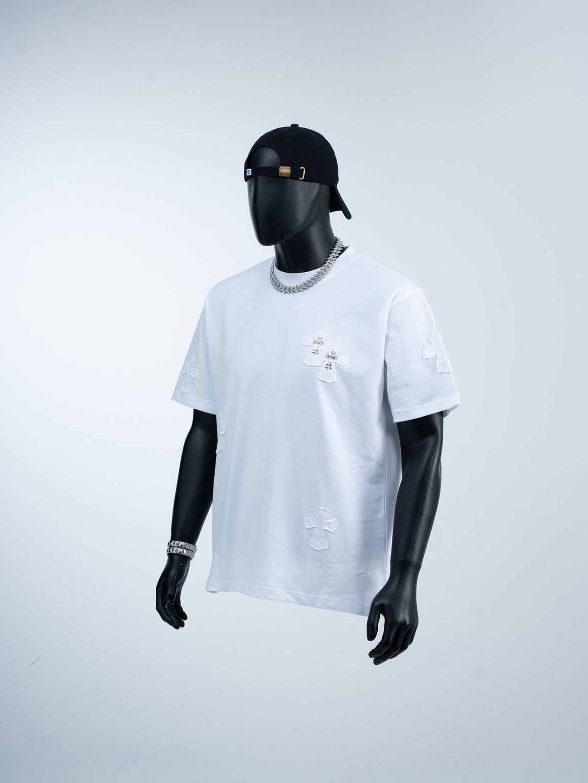 Chrome Hearts Slogan Cross Graphic T-Shirt