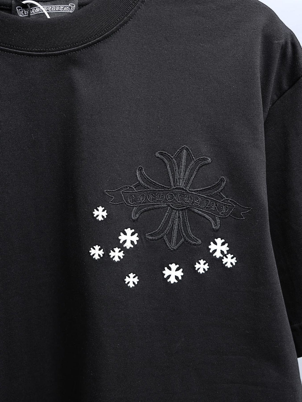 Chrome Hearts Cross and Star Graphic T-Shirt