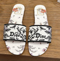 Dior Floral Printed Slide Sandals
