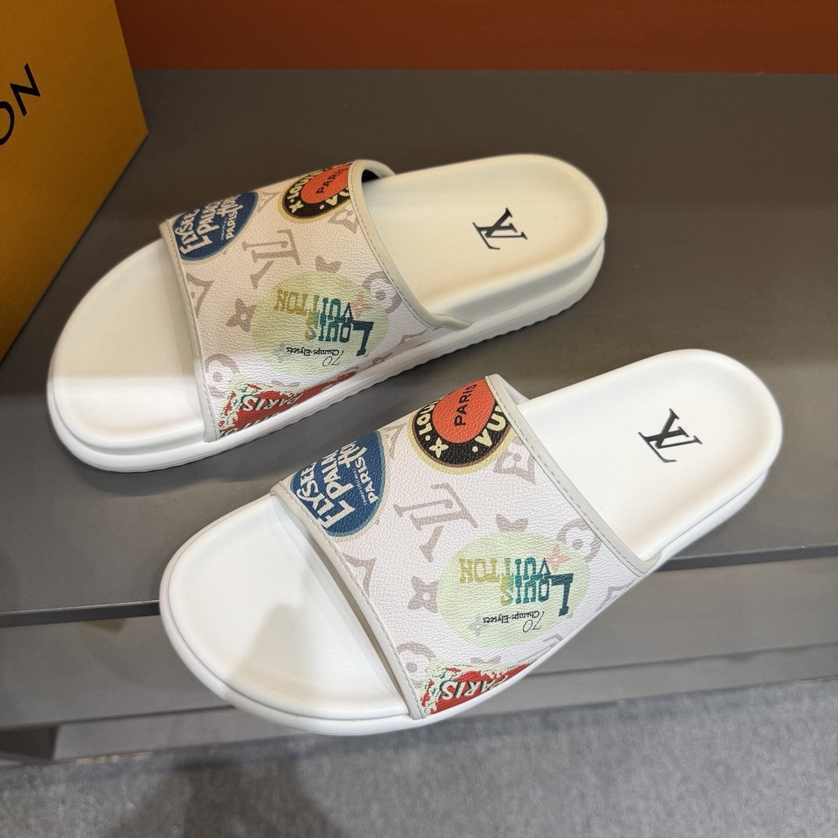 Louis Vuitton Colorful Print Slide Sandals