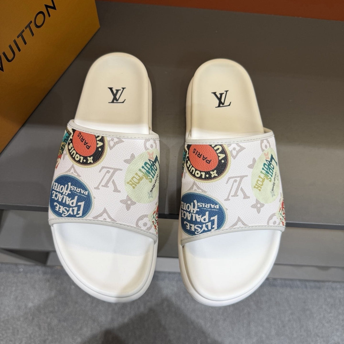 Louis Vuitton Colorful Print Slide Sandals